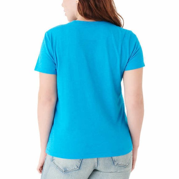 Lucky Brand Women’s Fitted Tee T-Shirt L Blue NWT - Picture 3 of 3